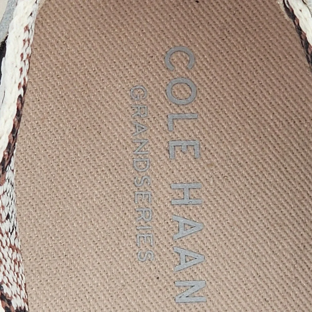 Cole‎ Haan Cloudfeel Leopard Knit Espadrille Flats W20614 Womens 11 B Tan Brown